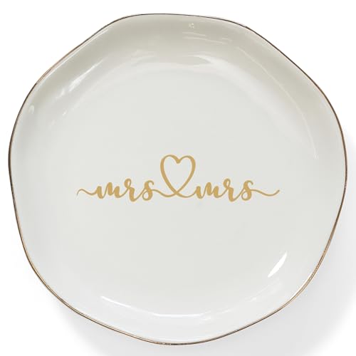 HOME SMILE Mrs and Mrs Gifts?Wedding Gifts for Couples,Ring...