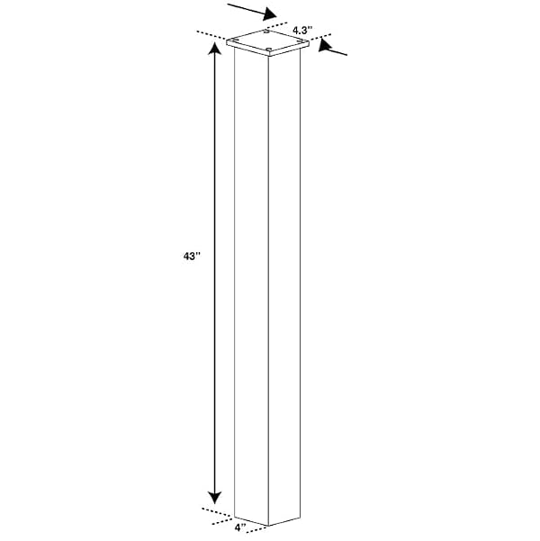 Mail Boss 37 Inch Hybrid Steel Mailbox Post, Surface or In-Ground Mount by Mail Boss - Image 4