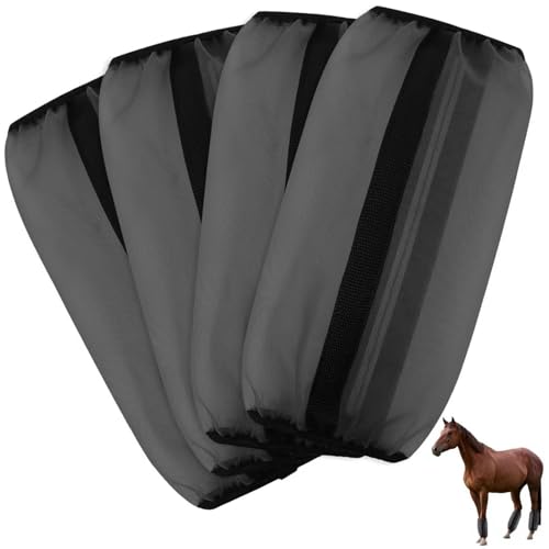 Bottes anti-mouches pour chevaux au paddock durant l'été
