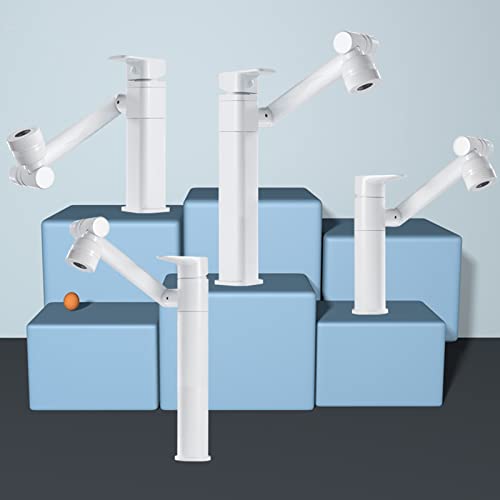 Robinet de lavabo pivotant blanc mitigeur moderne laiton - 5