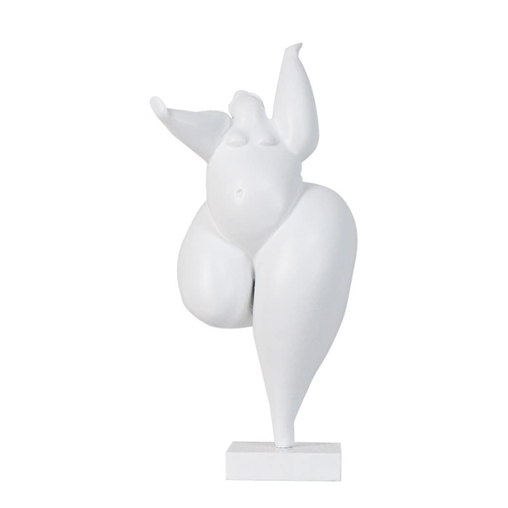 Statue de figure blanche en polystone : art de table haut de gamme