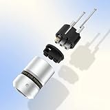 Tertullus 1 para HiFi wtyków Schuko rodowane + złącze IEC do kabli o maksymalnej średnicy zewnętrznej 18 mm (rodowane, P890)