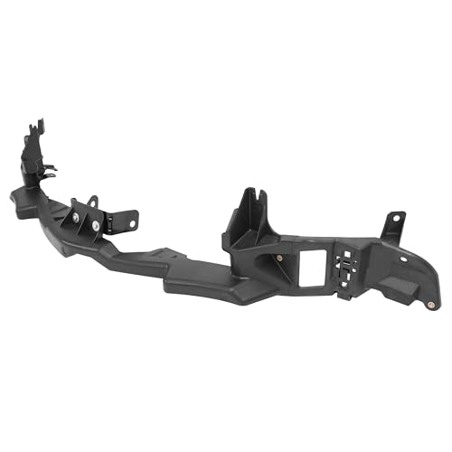 HECASA Front Header Panel Bumper Cover Support Compatible with 2004-2008 Pontiac Grand Prix Grille Headlamp Mounting Nose Header Panel Black 4PCs Replacement for 10381173 GM1041112