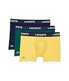 Lacoste Men's Motion Classic 3 Pack Microfiber Trunks, Navy Blue/Swing-Medlar, XL
