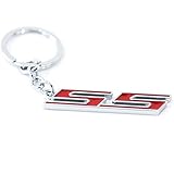 WindCar 1 PC Super Sport SS Key Chain Metal Keychain Fob Ring Keychain for Chevrolet Chevy (Red)
