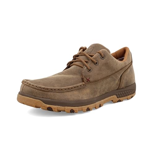 Twisted X Men's Boat Shoe Driving Moc, Moc Toe with CellStretch