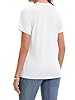 AirMood Womens Summer Casual Basic T-Shirt Tops Loose Fit Crewneck Short Sleeve Tee Tshirts (White,S) #3