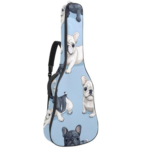 Housse guitare imperméable en tissu Oxford à 2 poches et sangle