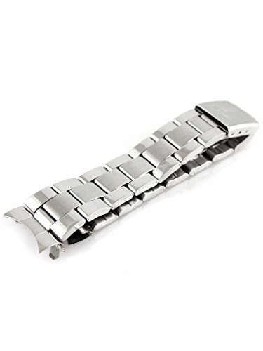 Alienwork 22 mm metalowy pasek do zegarka, srebrny/srebrny, bransoletka