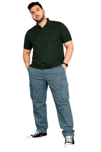 Image of INKKR Men Plus Size Cargo Pants || Plus Cargo Pants Cotton || 2XL-6XL