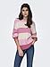 ONLY Damen Onlatia L/S Stripe Pullover KNT Noos Sweater, Pink Lady/Stripes:w. Jetstream/Moonlight/Pink Yarrow,M