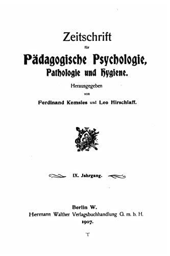 Zeitschrift für pädagogische Psychologie (German Edition)