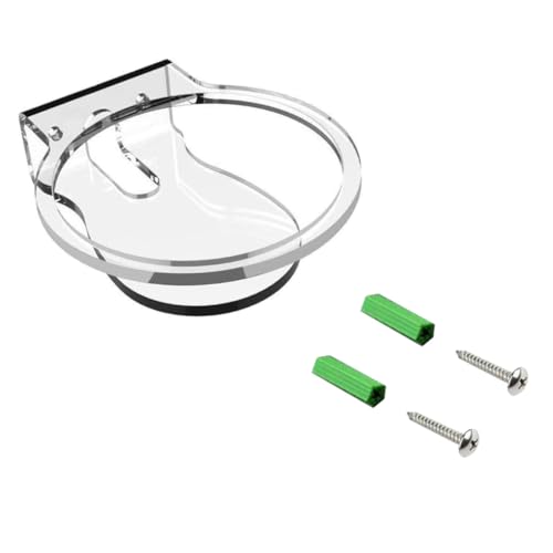 VANZACK Transparent Desktop and Wall-mounted Speaker Stand Bracket Compatible with Echo Dot Space-saving Holder for Home Office Bedroom Bathroom