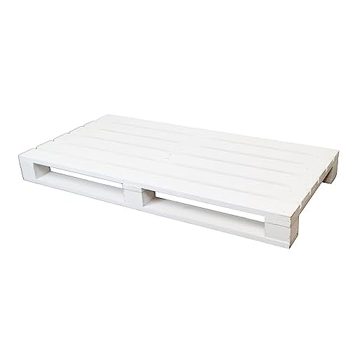 Kistenkolli Altes Land Paleta de 120 x 60 x 13 cm – blanco natural veteado, muebles de palet (blanco)