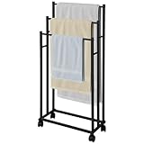 Handtuchhalter Stehend, Handtuchständer mit 3 Stangen, Badetuchhalter aus Metall, Freistehender...