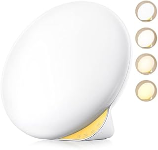 MediAcous Light Therapy Lamp, UV-Free 10000Lux Therapy Light, Sunlight Lamp with 4 Brightness Levels & Color Temperature & Timer, Daylight Lamp with Memory Function, Touch Control & Compact Size