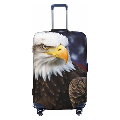 American Bald Eagle Luggage Cover for Suitcase Tsa Approved, Washable Suitcase Protector Fits 18-32 Inch Anti-scratch Suitcase Cover Carry on Luggage Sleeve Travel Baggage Cover