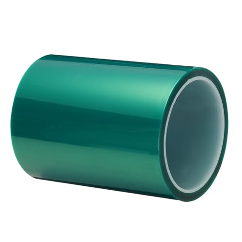Image of MECCANIXITY Resin Tape Silicone Adhesive Tape High Temperature Resistance Easy Peeling Polyester for Epoxy Resin,River Tables,Craft,Remove Residue 5 Inch Wide 108FT Long(Green),Pack of 1