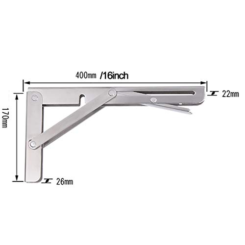 Support d'étagère pliante en acier inoxydable robuste SYTH - 4
