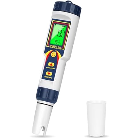 CIZTADA pH Meter for Water 4 in 1 pH EC TDS Temp Meter for Hydroponics PPM and EC Water Tester Digital pH PPM Meter for Nutrients Growing Hydroponics Gardening DWC hydroponics System Cover
