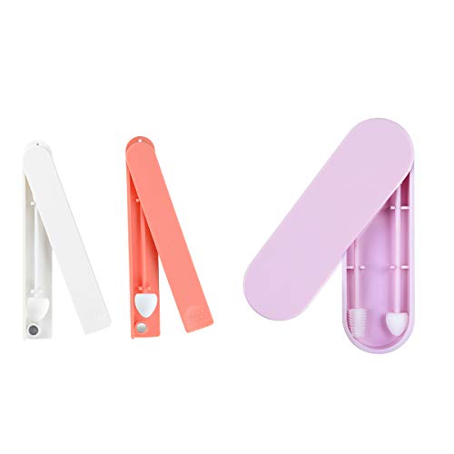 Rnker Reusable Medical Silicone Smooth Q-Tip (2pcs Red White) for Cosmetic Makeup for women, Rough Friction Q-Tip (2pcs mixed Pack Pink) for Ears Cleaning Upgraded Version