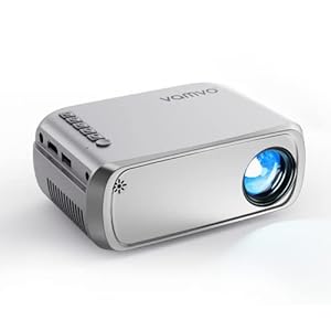 Vamvo Mini Projector for iPhone, Video Projector Full HD 1080P Supported, Portable Movie Projector Compatible with TV…