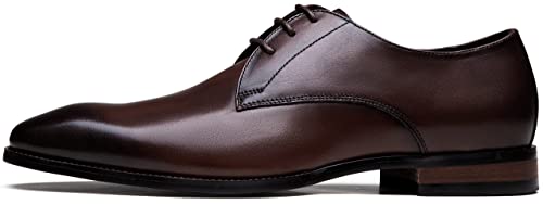 Jousen Men's Dress Shoes Leather Wingtip Formal Business Oxford Shoes Brogue Retro Derby Dress Shoes for Men