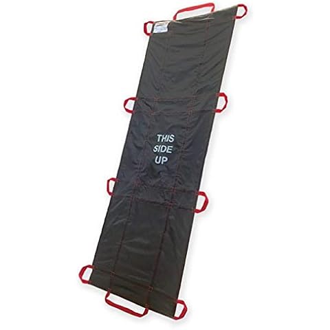 Rescue Essentials Brand Public Access QuikLitter, rote Nylon-Griffe, Vliesstoff, 227 kg bewertet, niedrige Kosten, Einweg für Patientenübertragung, Unfall-Evakuierung thumbnail