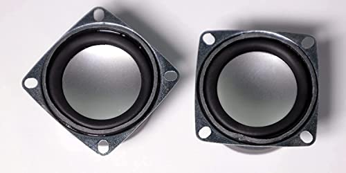 Image of SP Electron Pack of 2 Pcs 4 Ohm 3 Watt 2 Inch Square Silver Cone Subwoofer Speaker for Multipurpose Uses.