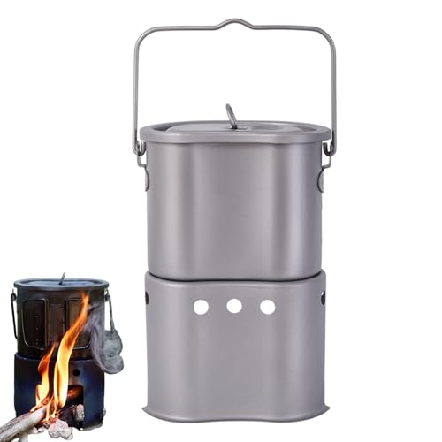 Zeltpfanne – Titanium, tragbar und leicht, Outdoor-Kocher – für Wandern, Picknick, Rucksack, Garten, Terrasse,