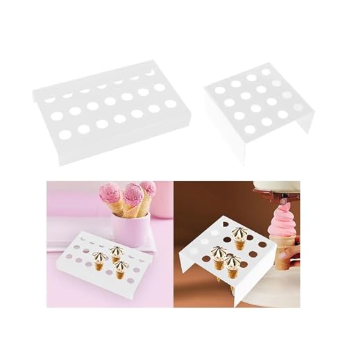 Présentoir à Cornets de Glace et Support à Glace pour Cuisine et Buffet de Pâtisserie - 4