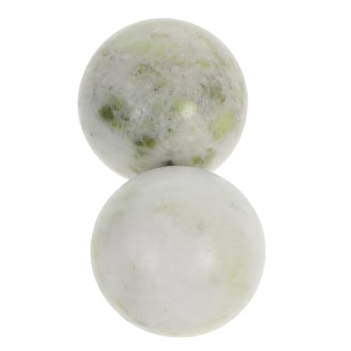 NOLITOY 2pcs Natural Jade Exercise Balls Baoding Balls for Chinese Meditation Yoga Hand Therapy Deep Tissue Massage Storage Box