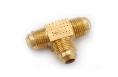 Anderson Metals 54044-06 Brass Tube Fitting, Flare Tee, 3/8" x 3/8" x 3/8" Flare