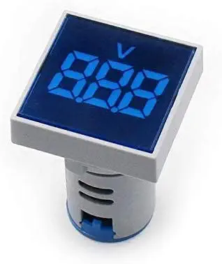 Microtail Direct AC 60-500V Digital Voltmeter LED Indicator Lamp Square Signal Light (BLUE)