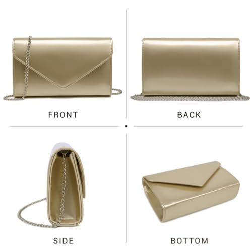 Image of Dasein Women's Vegan Leather Evening Bag Clutch Purse Formal Handbag