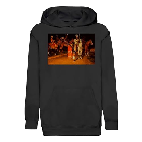 Sweat à capuche enfant Indiens d'Amérique en coton premium pour un style tribal unique au quotidien.