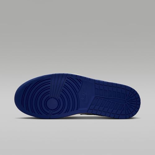 Image of Air Jordan 1 Mid Men's Shoes (White /University Red /Neutral Grey /Deep Royal Blue) Size 7