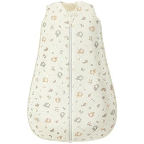 Yukkidds Baby-Schlafsack, 0-6 Monate, TOG 2,5, tragbare Decke für Babys, 100% Baumwolle, warmer Schlafsack mit 2-Wege-Reißverschluss, Beige