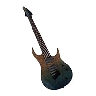 🎸Handmade Design: The handcrafted electric guitar features a quilted maple top body, black hardware, and a rosewood fretboard with 24 stainless steel frets and side-dot inlays. Sturdy and durable materials with a stylish and unique look. 🎸Fanned Fret...