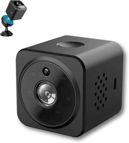 Mini Telecamera Spia Wireless con Microfono Incorporato, 4K HD, Visione Notturna, Rilevamento del Movimento e Riduzione del Rumore 2D - Telecamere di Sicurezza per Interni - Telecamera con Batteria