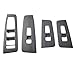 JUIVEEL 4Pcs Matte Wood Grain Style Car Interior Window Switch Panel Cover Side Door Glass Lock Control Button Cover Compatible with Kia Telluride 2020-2025 Accessories [Rear Window Lift Double Hole]