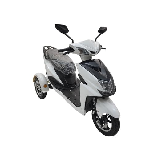 Image of Thrill 3W Electric Scooter | 3-Wheeler Low-Speed Electric Scooter for Senior Citizens & Differently Abled | Non-RTO EV with 60-80 km Range | 48V 30AH Lithium Battery with Charger (Black & White