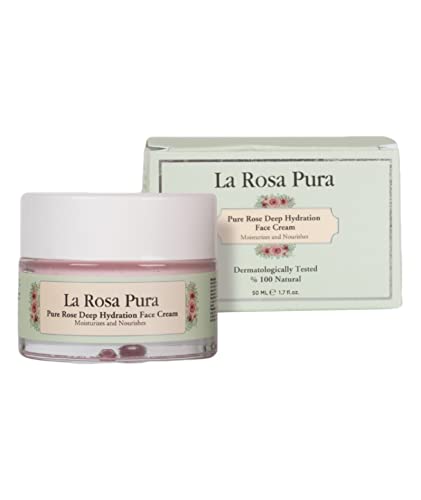 La Rosa Pura - Pure Rose Deep Hydration Face Cream 100gr - Anti Bacterial and Anti Aging Formula - Hydrating - Protect your Skin