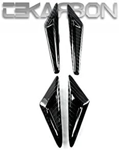 Tekarbon, Carbon Fiber Rear Side Panels, Triumph Daytona 675 (2013-2014), 2x2 Twill Weave