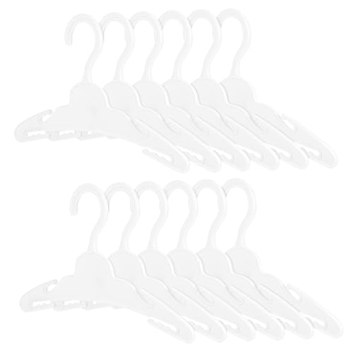 ibasenice 12 Piezas Perchero Para Ropa De Muñecas Trajes Perchas Pantalones Accesorios Para Casa De Muñecas Armario De Ropa De Muñecas Organizador De Ropa De Muñecas Plastico