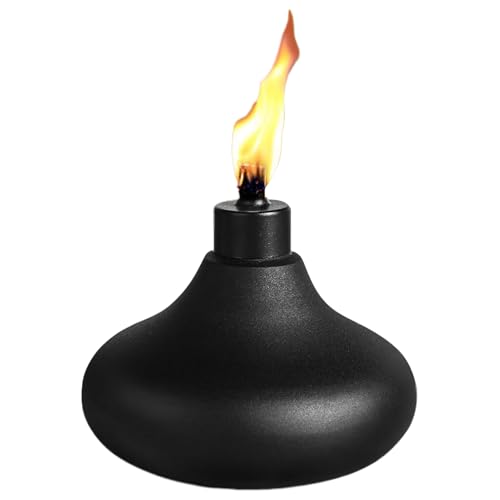 Tischfackel Kanister – Citronella Fackeln Tischlaterne | Edelstahl nachfüllbar Citronella Brenner | Outdoor Flamme Fackel Licht für Party Terrasse Deck Garten | Auslaufsicheres Design