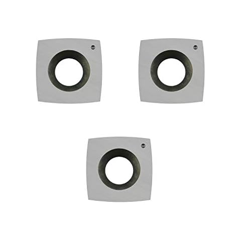 DLtools 2"Radius Carbide Insert Cutters(15X15X2.5-R50)4-Edge for Full and Pro Size Rougher Lathe Woodworking/Wood Turning Replacement (3pcs) Cover