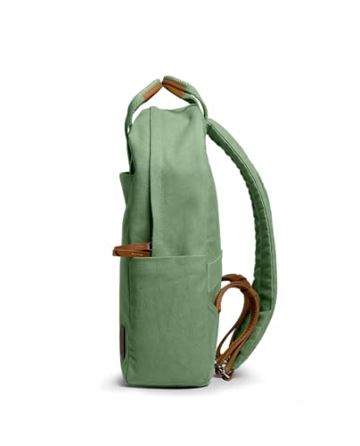 Image of DailyObjects Field Daypack Casual backpack fits upto 14 inch inch laptop with Luggage Sleeve| Unisex Travel Backpack | Made of Durable Canvas Material | Zippered Compartments with Pockets