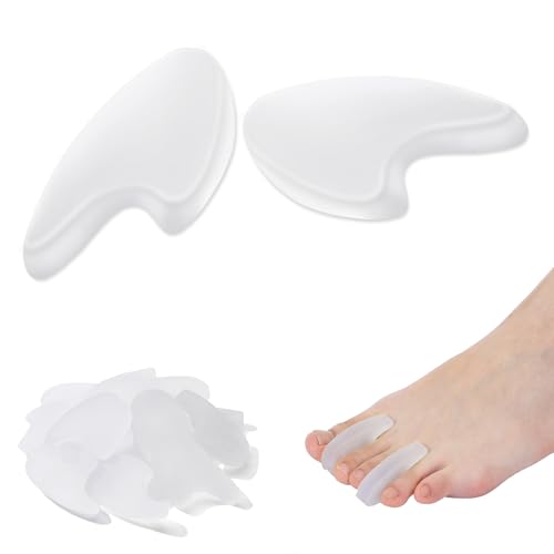 Image of Honeydak 20 Pack Gel Toe Spacers Toe Spacer Relieves Bunions Corns Blisters Rubbing Overlapping Washable Big Alignment Corrector Reusable Covers Foot Care Insoles for Women and Men