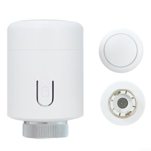 Drivstraw Valvola termostato intelligente per regolatore di temperatura Zigbee con termostato per riscaldamento a pavimento e termostato ambiente wireless, valvola programmabile per la casa